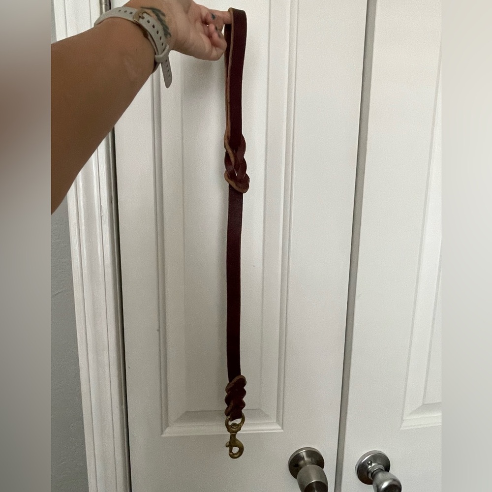 Signature K9 Leather Dog Traffic Leash